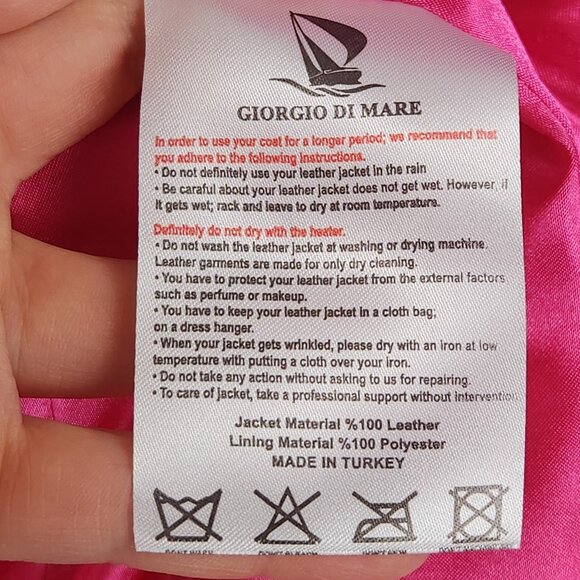 Women's Pink Leather Jacket - Picture 11 of 16